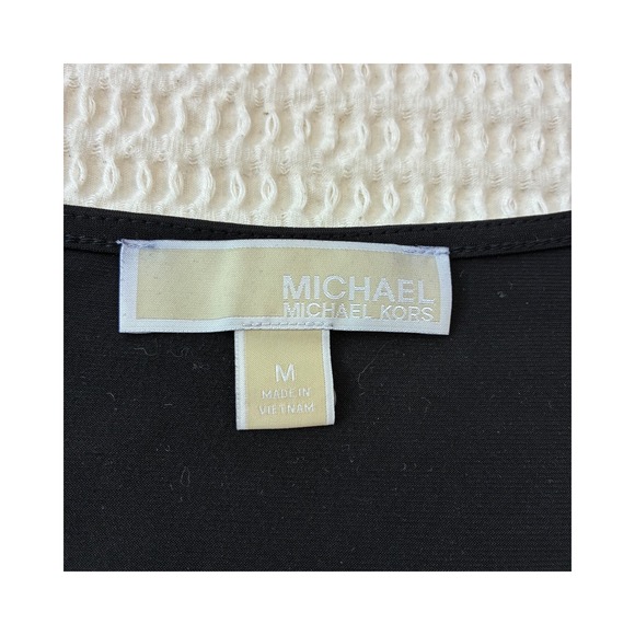 Michael Kors Black Top Cutout Ruffle‎ Sleeve Round Neck Womens - Picture 7 of 9